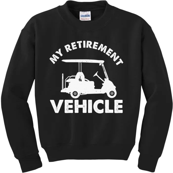 Funny Golf Cart Design For   Golfer Golf Lover Kids Sweatshirt