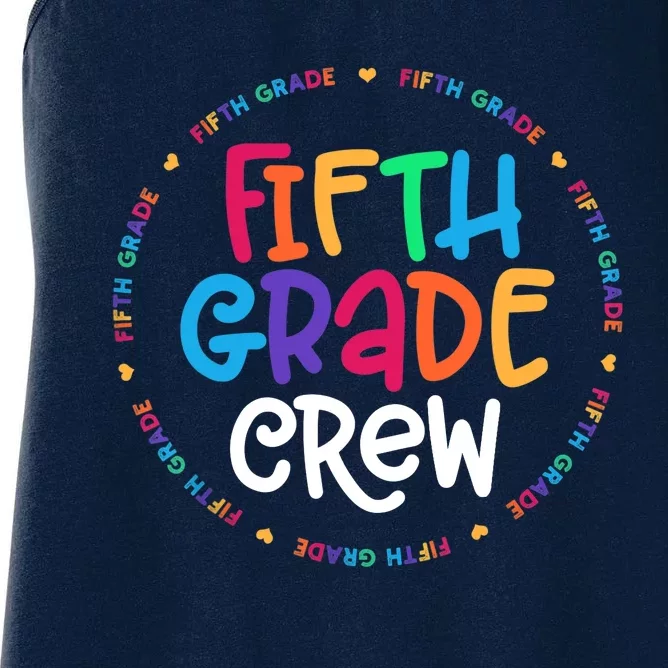 Fifth Grade Crew 5th Grade Back To School Teacher Women's Racerback Tank