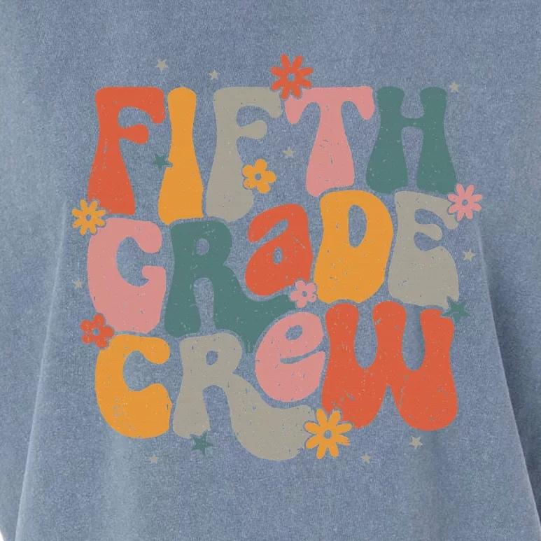 Fifth Grade Crew Retro Back to School Groovy Teacher 1st day Garment-Dyed Women's Muscle Tee