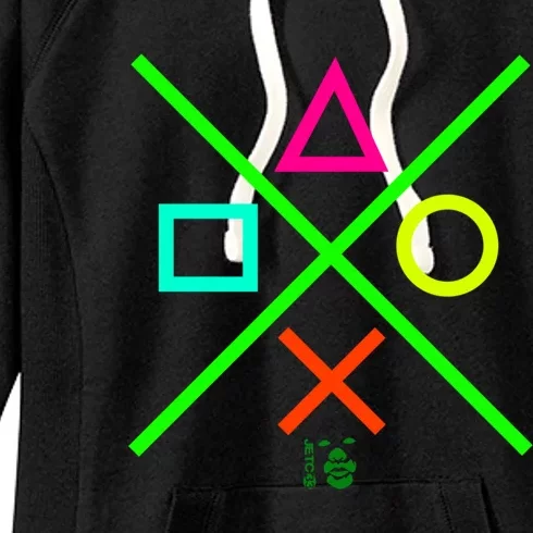 Funny Game Control Symbols Gift Women's Fleece Hoodie