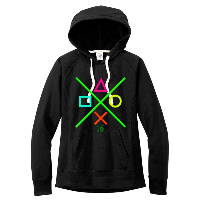 Funny Game Control Symbols Gift Women's Fleece Hoodie