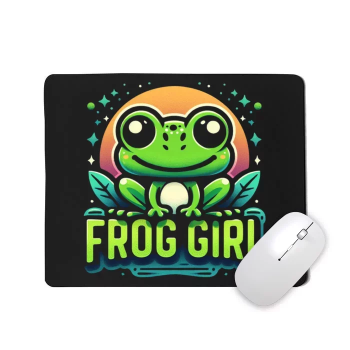 Frog Girl Cute Kawaii Anime Aesthetic Family Ambhibian Lover Mousepad