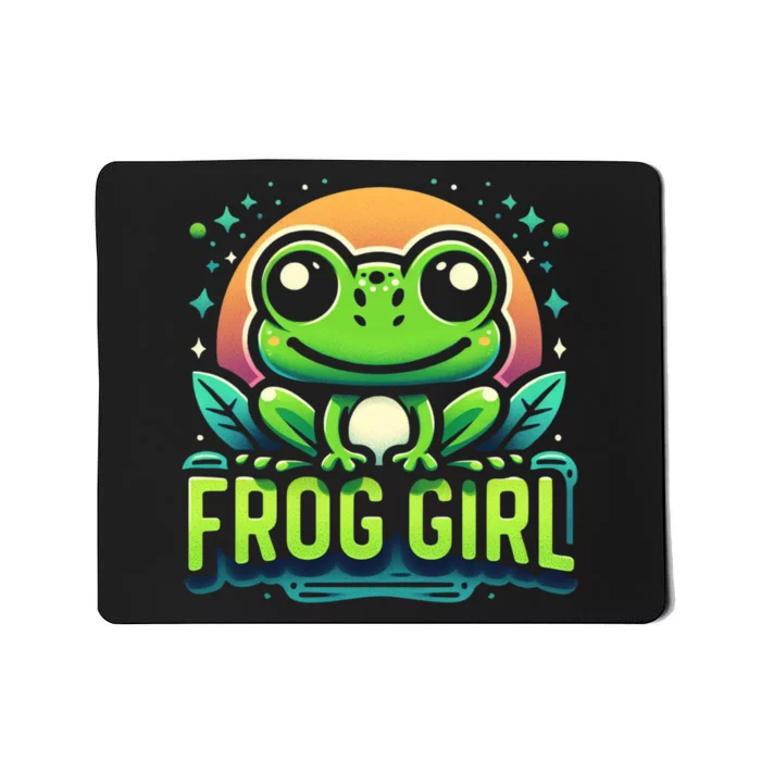 Frog Girl Cute Kawaii Anime Aesthetic Family Ambhibian Lover Mousepad