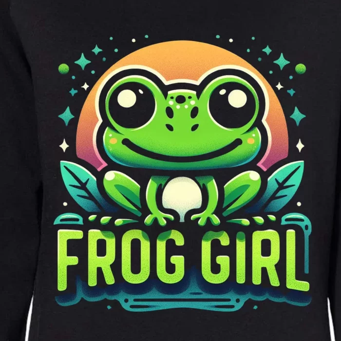 Frog Girl Cute Kawaii Anime Aesthetic Family Ambhibian Lover Womens California Wash Sweatshirt