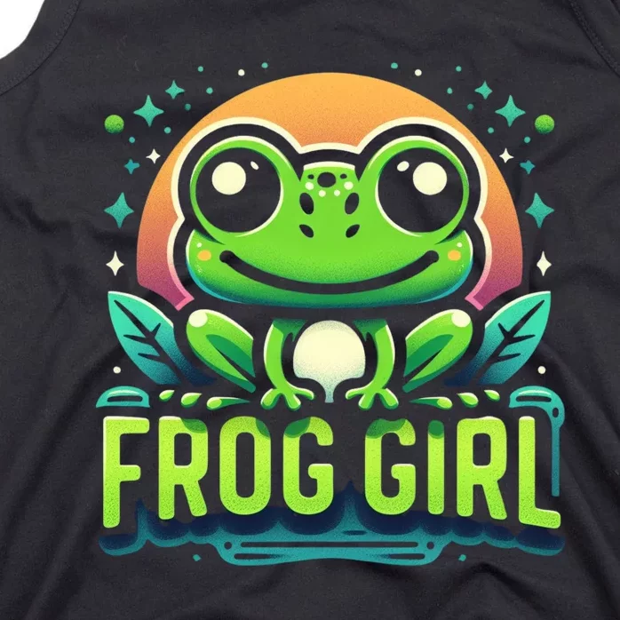 Frog Girl Cute Kawaii Anime Aesthetic Family Ambhibian Lover Tank Top