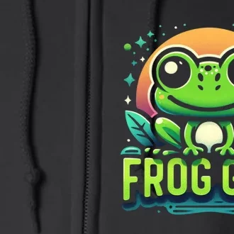 Frog Girl Cute Kawaii Anime Aesthetic Family Ambhibian Lover Full Zip Hoodie