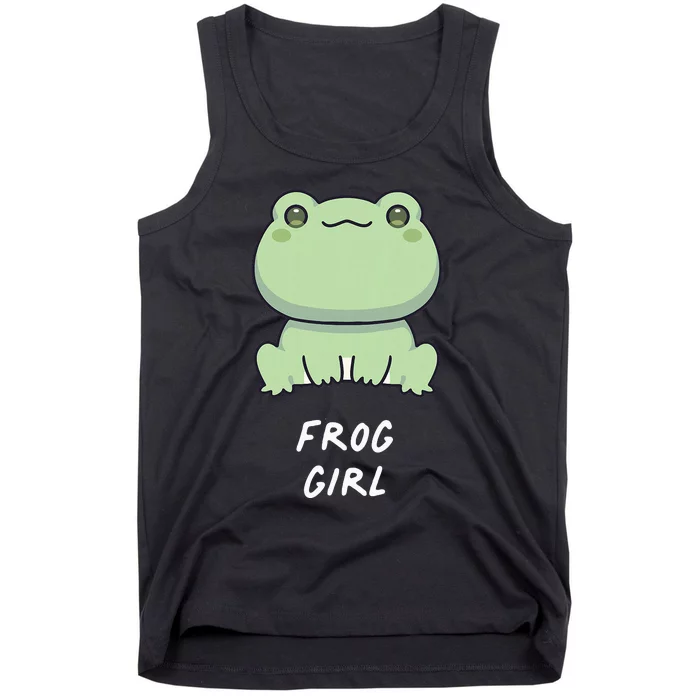 Frog Girl Cute Kawaii Anime Aesthetic Family Ambhibian Lover Tank Top