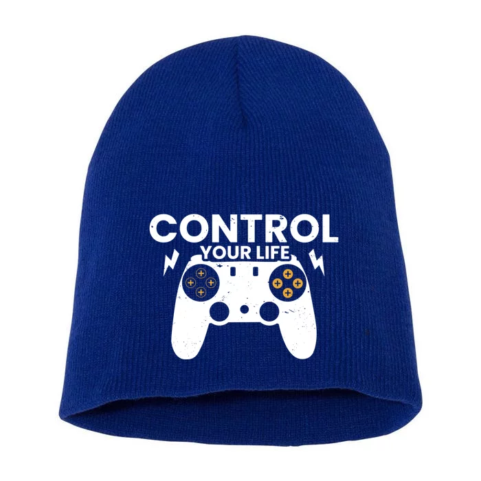 Funny Gaming Control Your Life Gamer Video Games Gift Short Acrylic Beanie