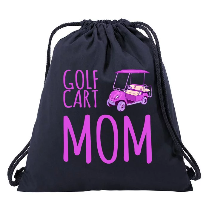 Funny Golf Cart Mom Saying Gift Drawstring Bag