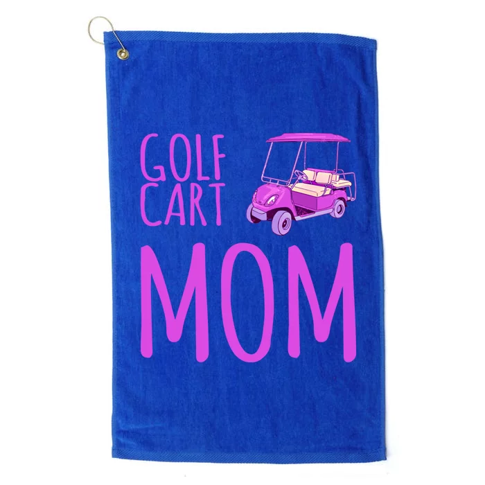 Funny Golf Cart Mom Saying Gift Platinum Collection Golf Towel