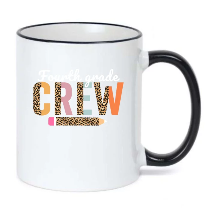 Fourth Grade Crew Teacher Leopard 4Th Grade Cute Gift Black Color Changing Mug