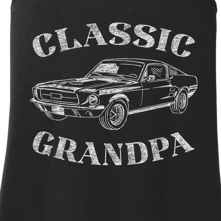 Funny Grandpa Classic Car Graphic Ladies Essential Tank