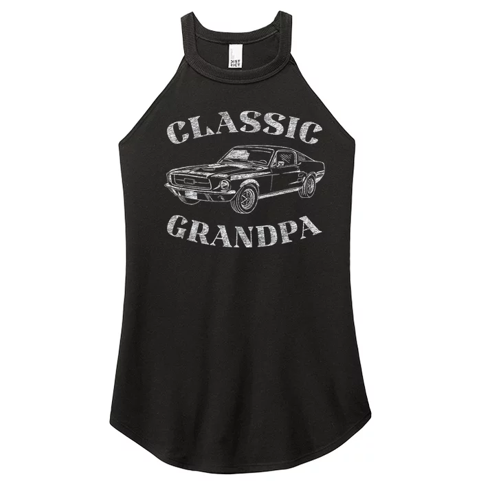 Funny Grandpa Classic Car Graphic Women’s Perfect Tri Rocker Tank