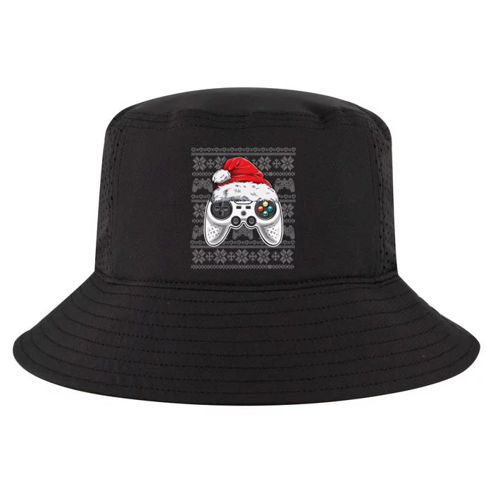 Funny Gamer Controller Gaming Gift Boys Christmas Santa Hat Cool Comfort Performance Bucket Hat