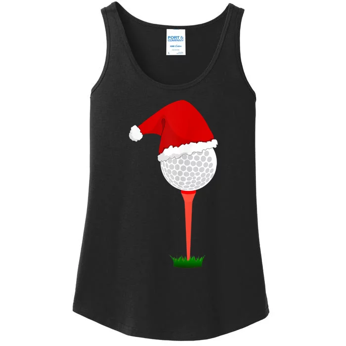 Funny Golfing Christmas Holiday Golf Ball Ladies Essential Tank