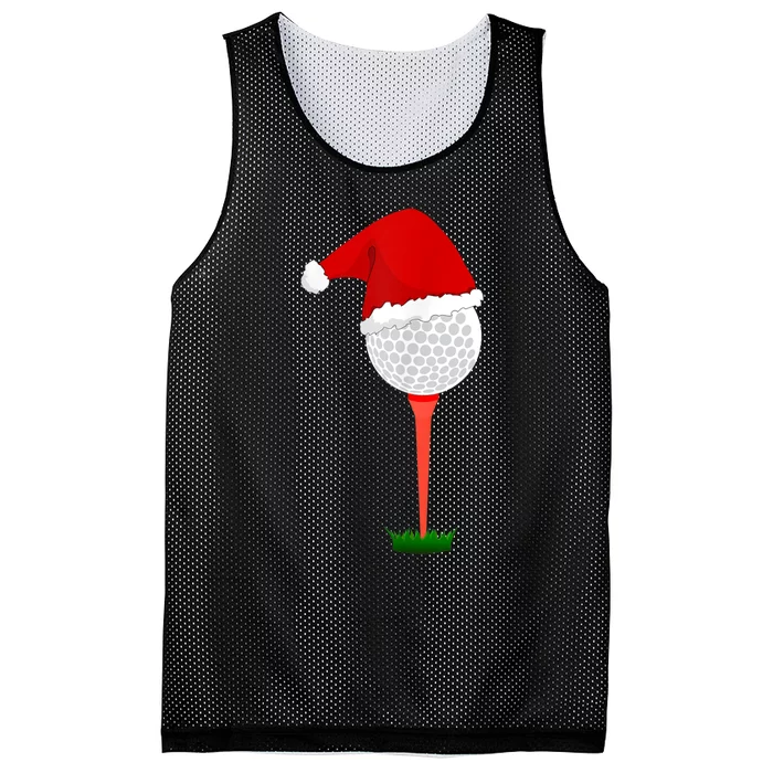 Funny Golfing Christmas Holiday Golf Ball Mesh Reversible Basketball Jersey Tank