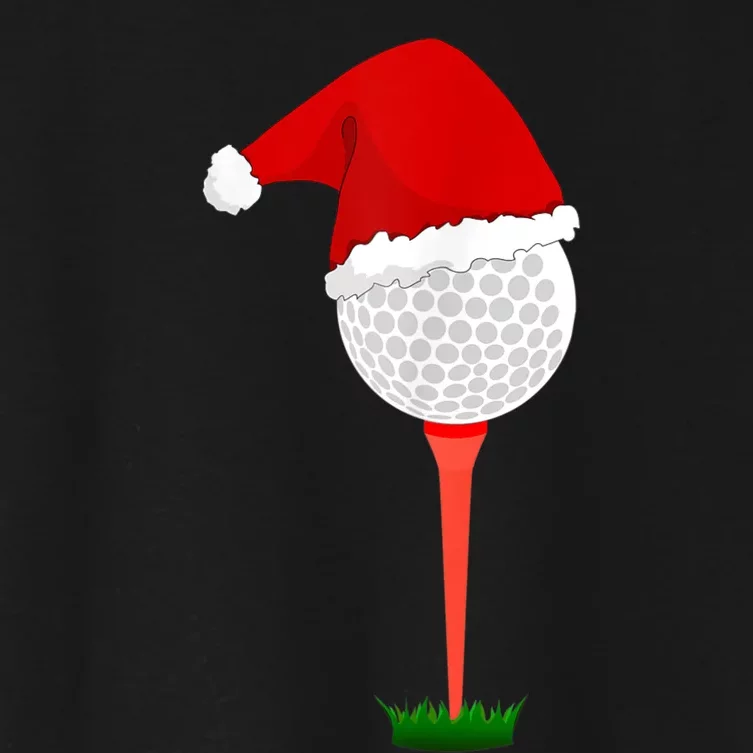 Funny Golfing Christmas Holiday Golf Ball Women's Crop Top Tee