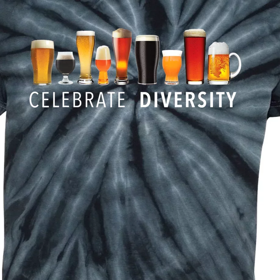 Funny Gift Celebrate Diversity Craft Beer Ing Gift Kids Tie-Dye T-Shirt