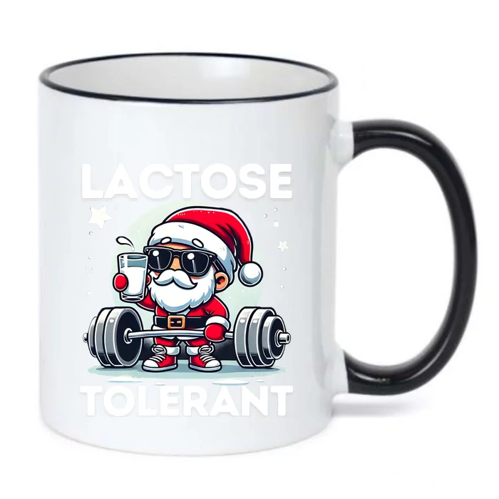 Funny Gift Christmas Santa Fitness Ugly Christmas Xmas Lactose Tolerant Black Color Changing Mug