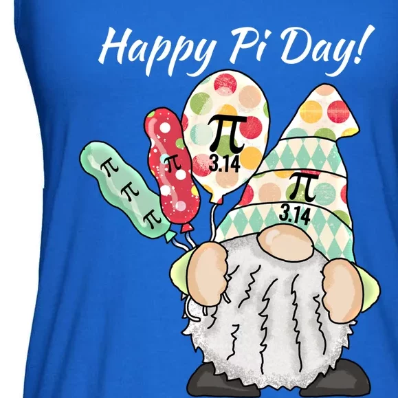 Funny Gnome Celebrating Happy Pi Day Gift Ladies Essential Flowy Tank