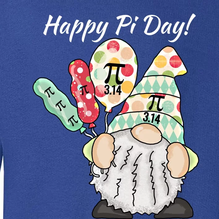 Funny Gnome Celebrating Happy Pi Day Gift Toddler Sweatshirt