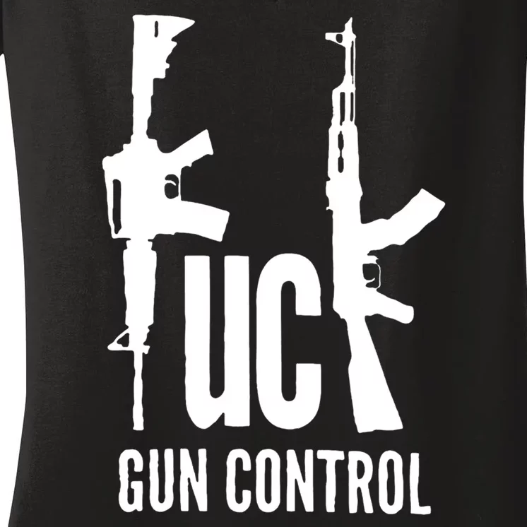 FK Gun Control Women's V-Neck T-Shirt