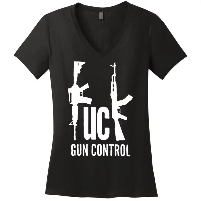 FK Gun Control Women's V-Neck T-Shirt