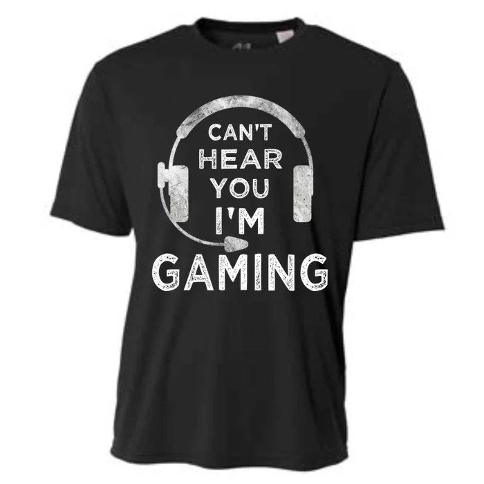 Funny Gamer Can't Hear You I'm Gaming Teens Boy Girl Cooling Performance Crew T-Shirt