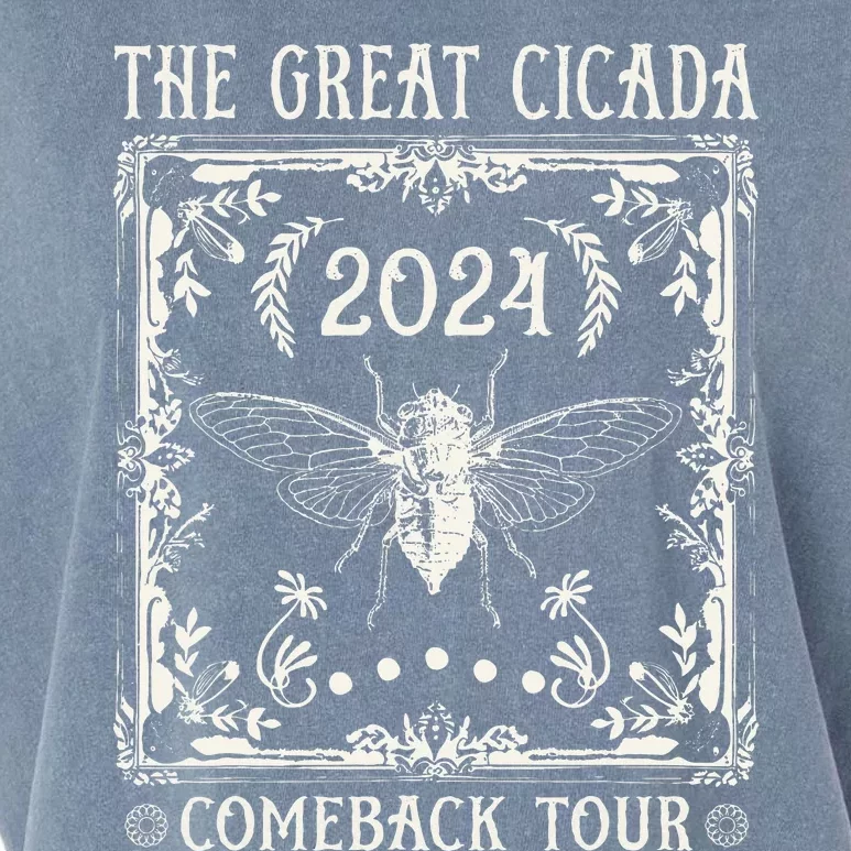 Funny Great Cicada Comeback 2024 Insect Invasion Garment-Dyed Women's Muscle Tee