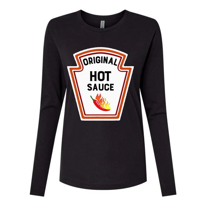 Funny Group Condiments Halloween Costume Original Hot Sauce Womens Cotton Relaxed Long Sleeve T-Shirt