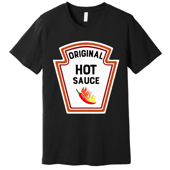 Funny Group Condiments Halloween Costume Original Hot Sauce Premium T-Shirt