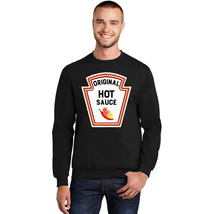 Funny Group Condiments Halloween Costume Original Hot Sauce Tall Sweatshirt