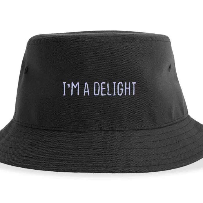 Funny Graphic Colored Saying Im A Delight Sustainable Bucket Hat