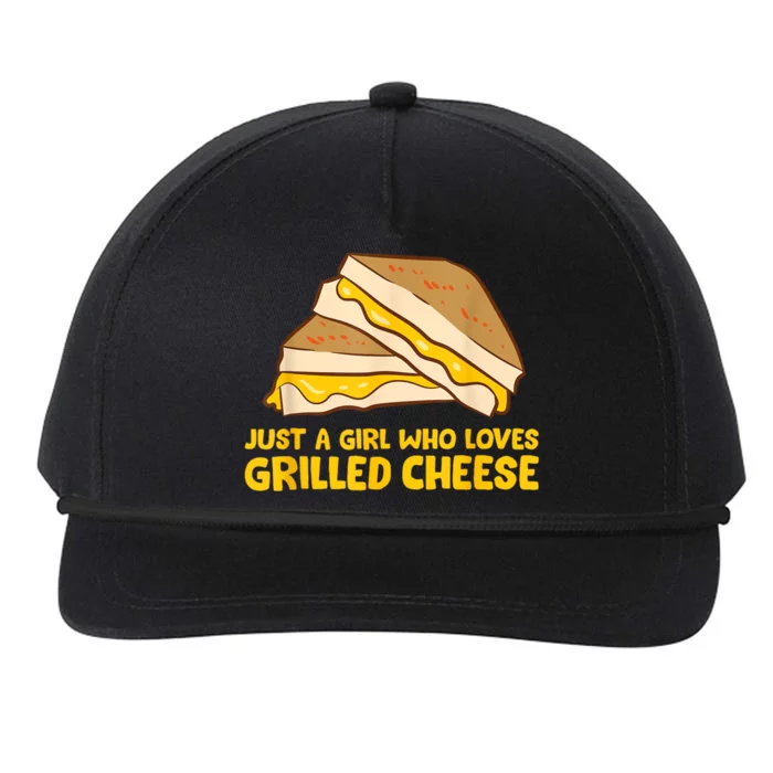 Funny Grilled Cheese Just A Girl Who Loves Grilled Cheese Snapback Five-Panel Rope Hat