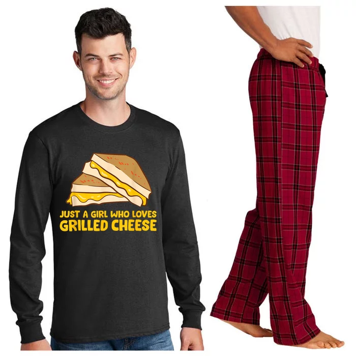 Funny Grilled Cheese Just A Girl Who Loves Grilled Cheese Long Sleeve Pajama Set