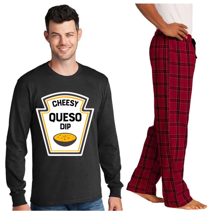 Funny Group Condiments Halloween Costume Cheesy Queso Dip Long Sleeve Pajama Set