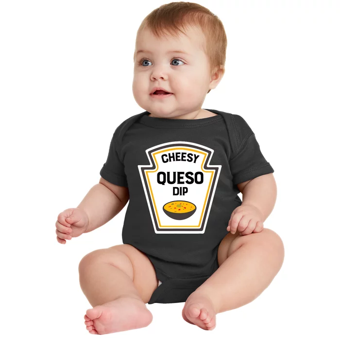 Funny Group Condiments Halloween Costume Cheesy Queso Dip Baby Bodysuit