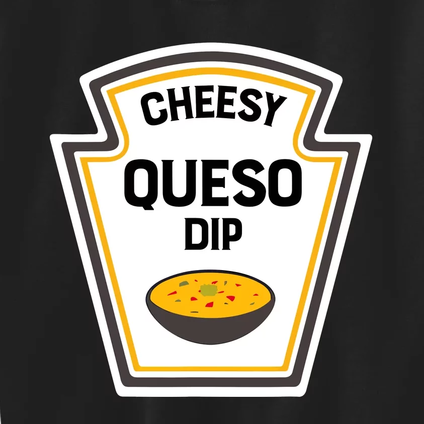 Funny Group Condiments Halloween Costume Cheesy Queso Dip Kids Sweatshirt