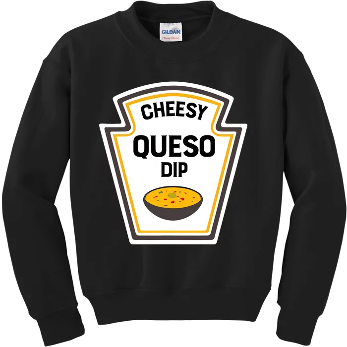 Funny Group Condiments Halloween Costume Cheesy Queso Dip Kids Sweatshirt