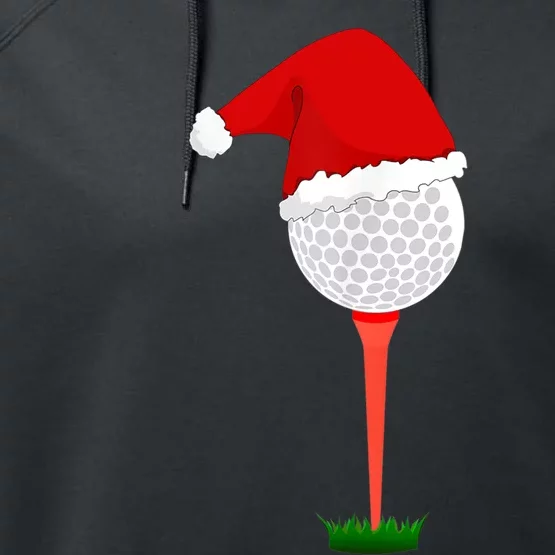 Funny Golfing Christmas Tee Holiday Golf Ball TShirt Performance Fleece Hoodie