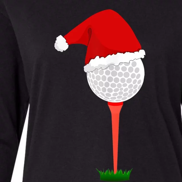 Funny Golfing Christmas Tee Holiday Golf Ball TShirt Womens Cotton Relaxed Long Sleeve T-Shirt