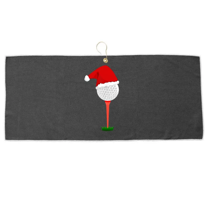 Funny Golfing Christmas Tee Holiday Golf Ball TShirt Large Microfiber Waffle Golf Towel