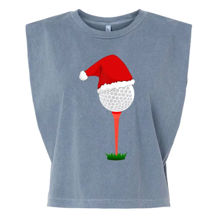 Funny Golfing Christmas Tee Holiday Golf Ball TShirt Garment-Dyed Women's Muscle Tee