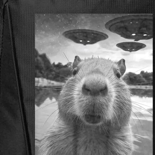 Funny Graphic Capybara Selfie With Ufos Weird City Backpack