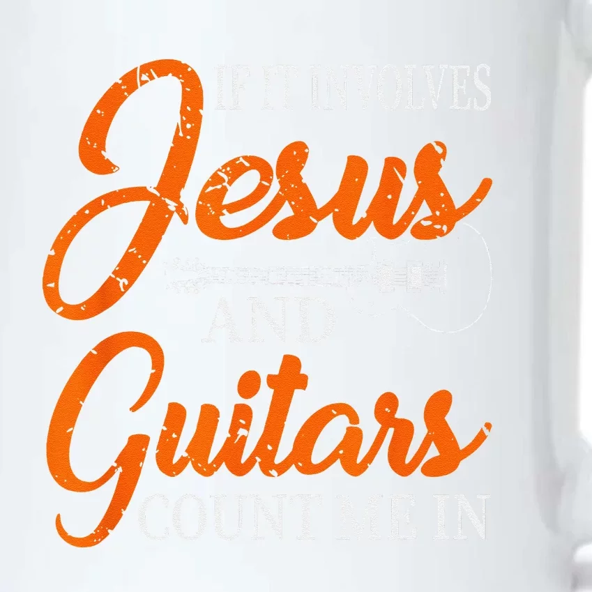 Funny Guitarist Christian Religious Guitar Player Gift Jesus Black Color Changing Mug