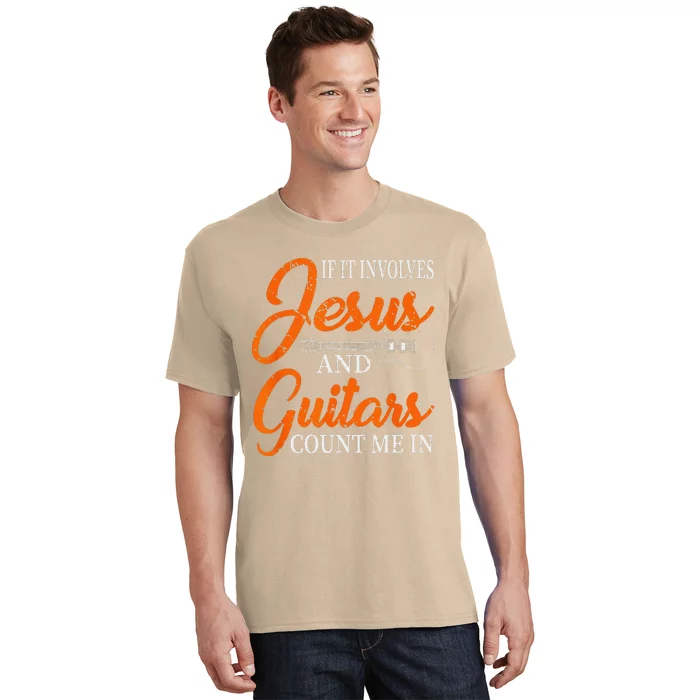 Funny Guitarist Christian Religious Guitar Player Gift Jesus T-Shirt