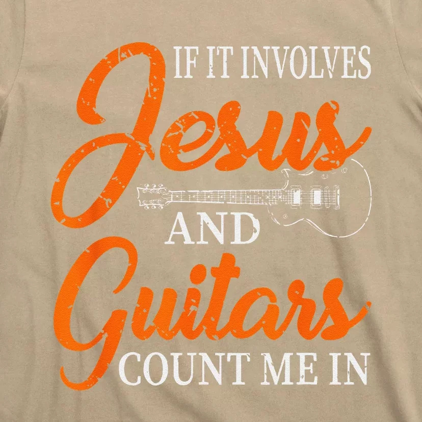 Funny Guitarist Christian Religious Guitar Player Gift Jesus T-Shirt