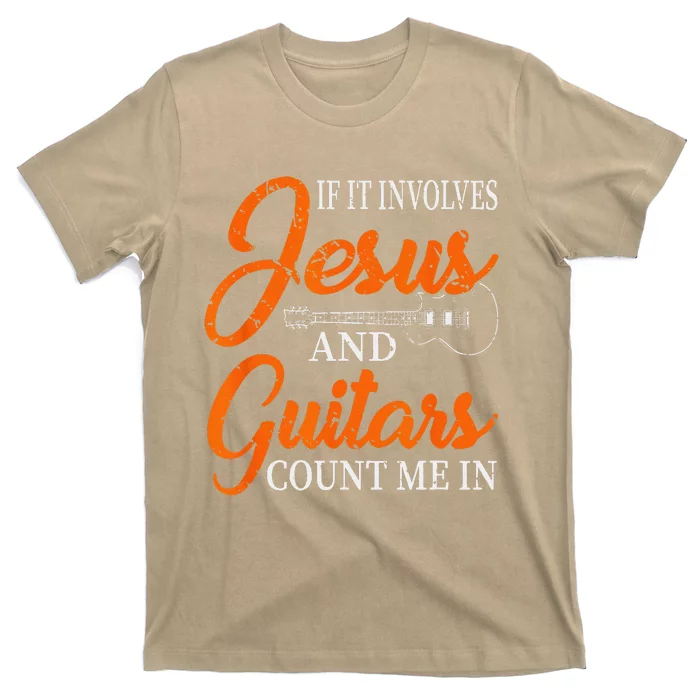 Funny Guitarist Christian Religious Guitar Player Gift Jesus T-Shirt