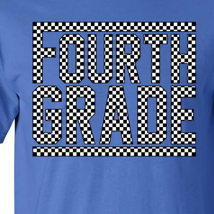 Fourth Grade Checkered 4th Grade Teacher Back To School Tall T-Shirt