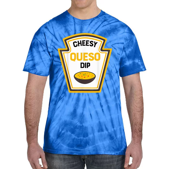 Funny Group Condiments Halloween Costume Cheesy Queso Dip Tie-Dye T-Shirt